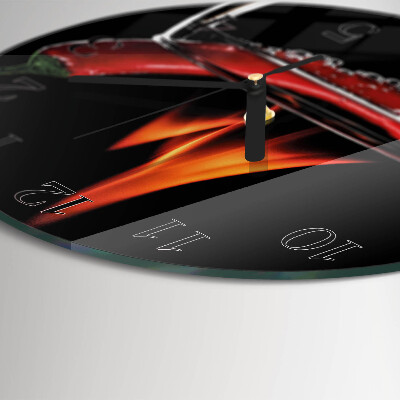Wanduhr rund Chili-Feuer