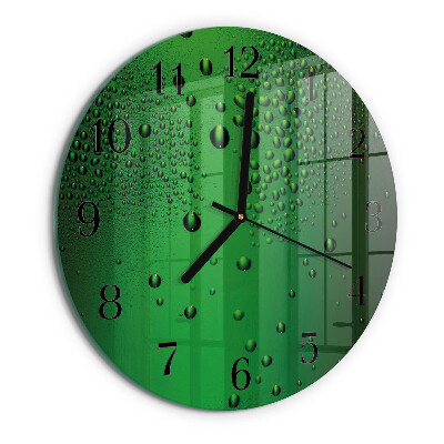 Wanduhr rund Wassertropfen