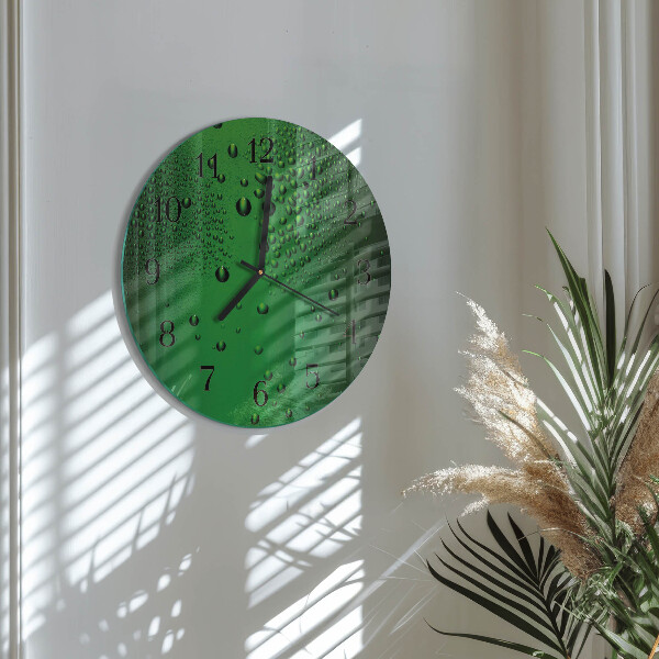 Wanduhr rund Wassertropfen