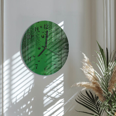 Wanduhr rund Wassertropfen