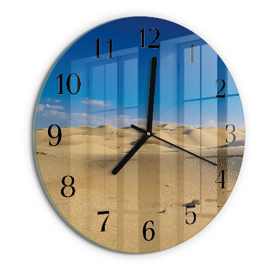 Wanduhr rund Wüste
