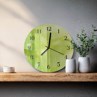 Wanduhr rund Gras