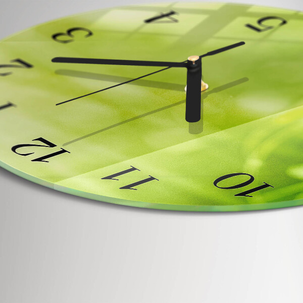 Wanduhr rund Gras