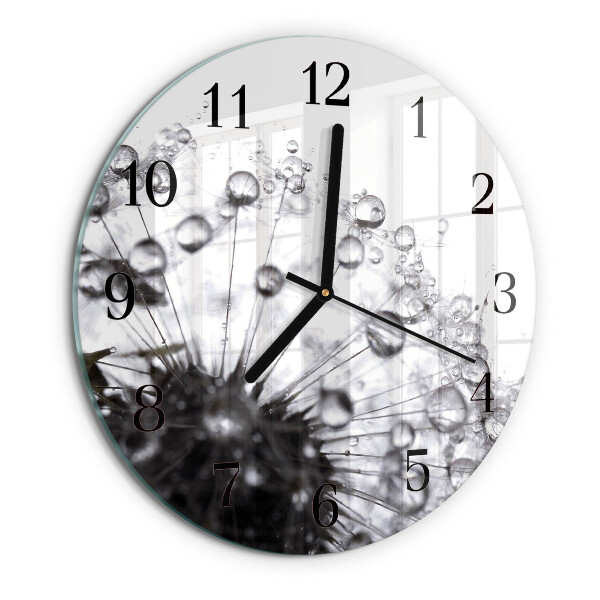 Wanduhr rund Löwenzahn