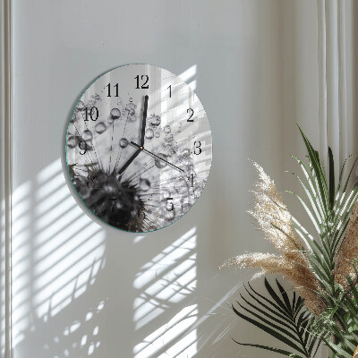 Wanduhr rund Löwenzahn