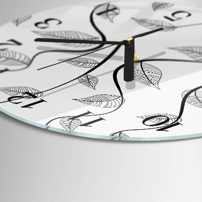 Wanduhr rund Die Kunst der Blätter