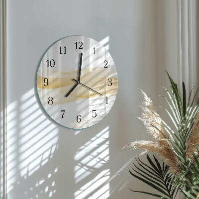 Wanduhr rund Abstrakte Welle