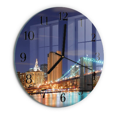 Wanduhr rund Horizontale Brücke