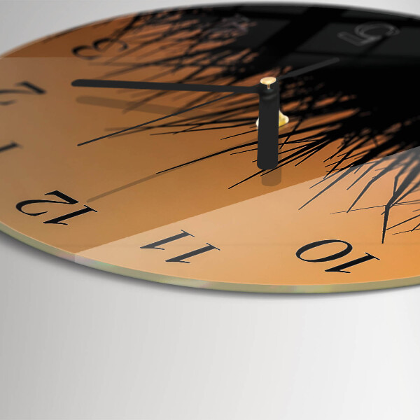 Wanduhr rund Gras