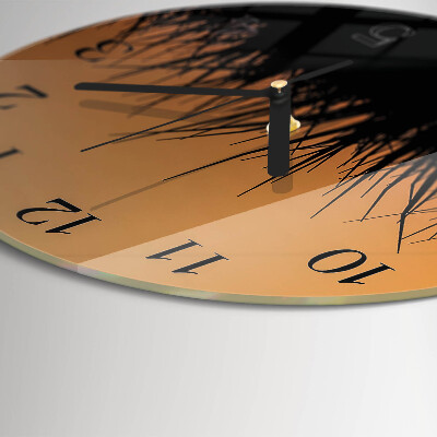 Wanduhr rund Gras