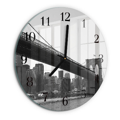 Wanduhr rund Brücke