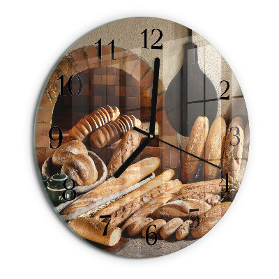 Wanduhr rund Brot