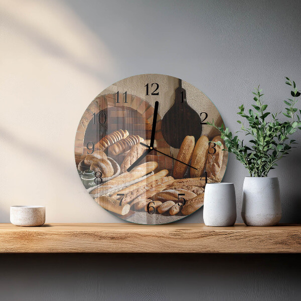 Wanduhr rund Brot