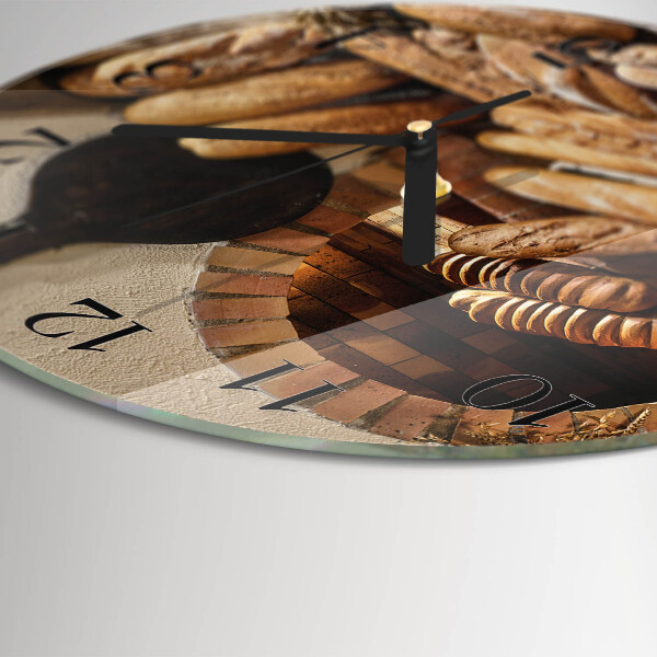 Wanduhr rund Brot