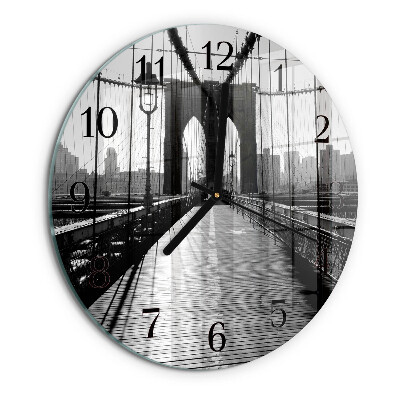 Wanduhr rund Brücke