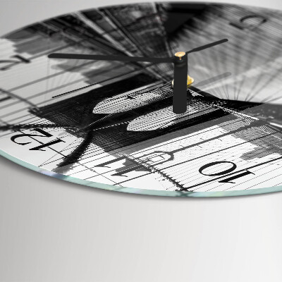 Wanduhr rund Brücke
