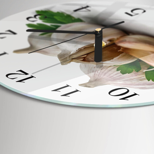 Wanduhr rund Knoblauch