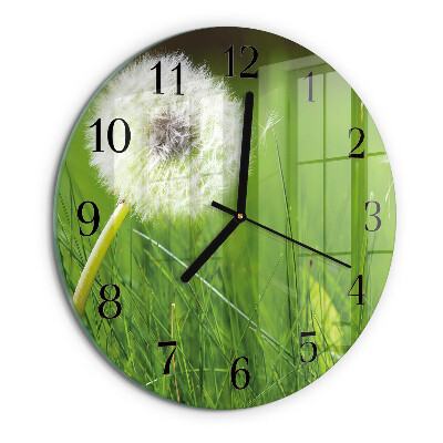 Wanduhr rund Löwenzahn