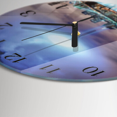 Wanduhr rund Nacht des Horizonts