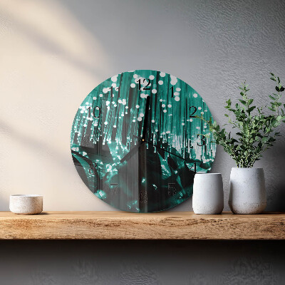 Wanduhr rund Glasfaser