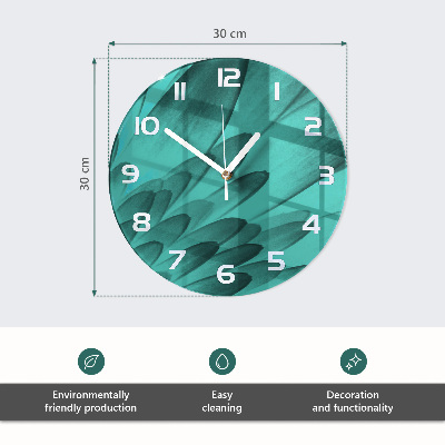 Wanduhr rund Glasfaser