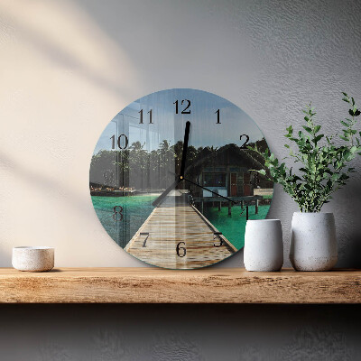 Wanduhr rund Seepalmen