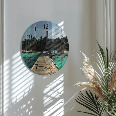 Wanduhr rund Seepalmen