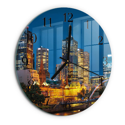 Wanduhr rund Stadt