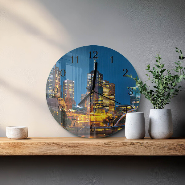 Wanduhr rund Stadt