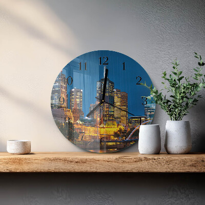 Wanduhr rund Stadt