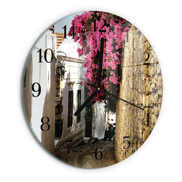 Wanduhr rund Blumenallee
