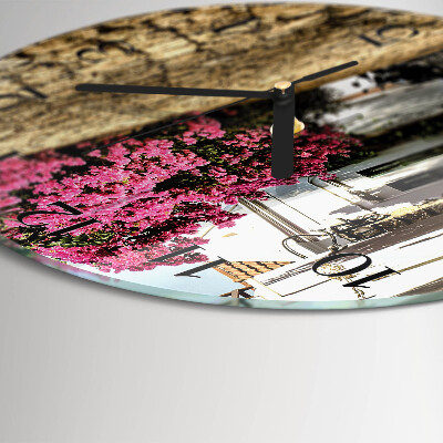 Wanduhr rund Blumenallee