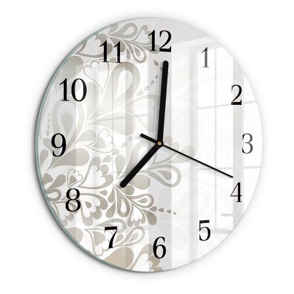 Wanduhr rund Blumenkunst