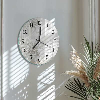 Wanduhr rund Blumenkunst