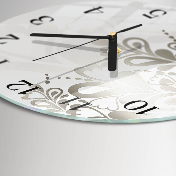 Wanduhr rund Blumenkunst