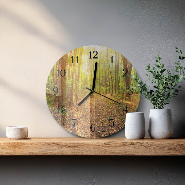 Wanduhr rund Waldweg
