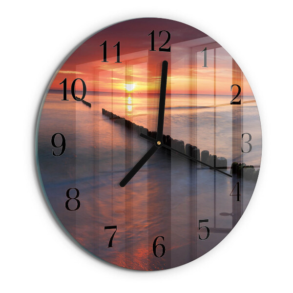 Wanduhr rund Sonne des Meeres