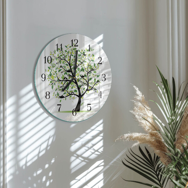 Wanduhr rund Baum