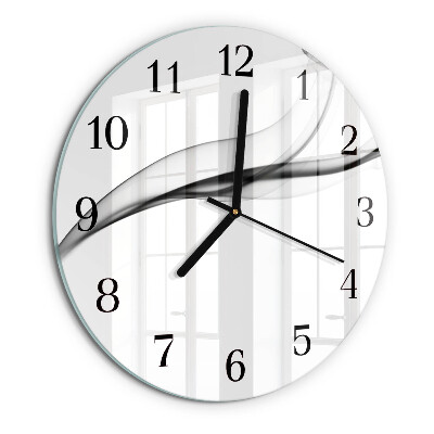 Wanduhr rund Abstrakter Rauch