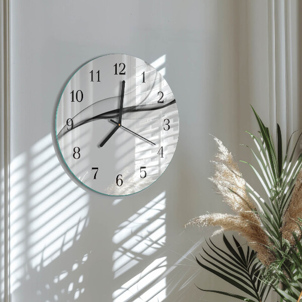 Wanduhr rund Abstrakter Rauch