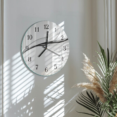 Wanduhr rund Abstrakter Rauch