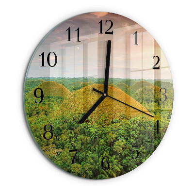 Wanduhr rund Landschaft