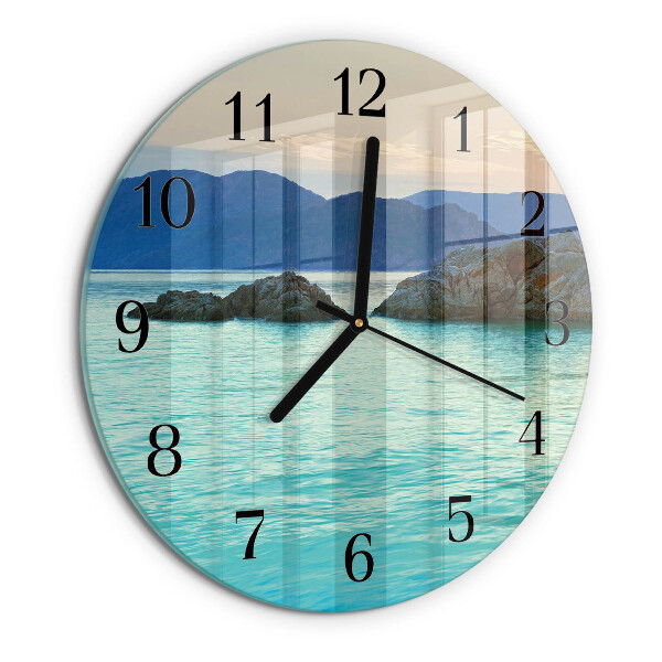 Wanduhr rund Sea Island