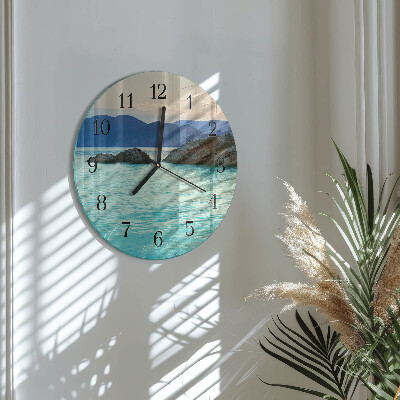 Wanduhr rund Sea Island