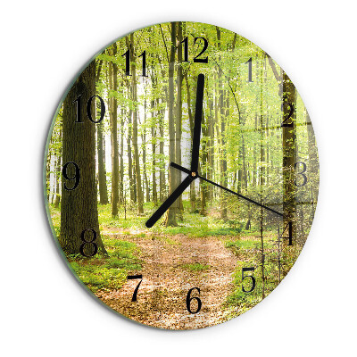Wanduhr rund Wald