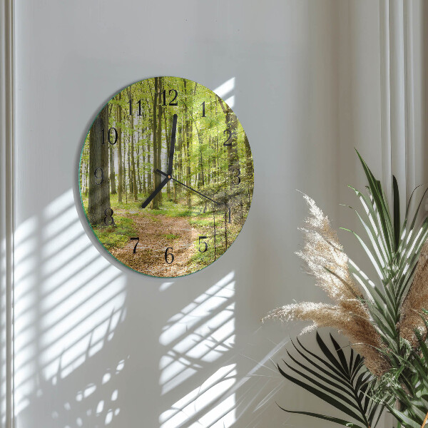 Wanduhr rund Wald