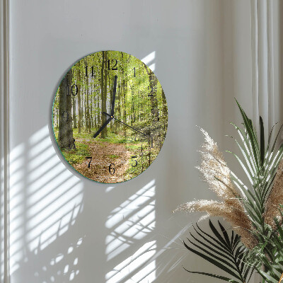 Wanduhr rund Wald