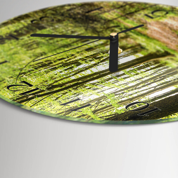 Wanduhr rund Wald