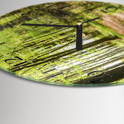 Wanduhr rund Wald