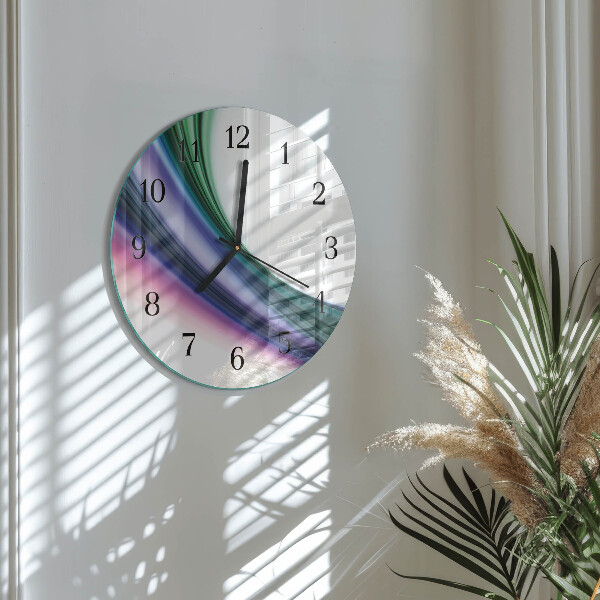 Wanduhr rund Abstrakte Linien